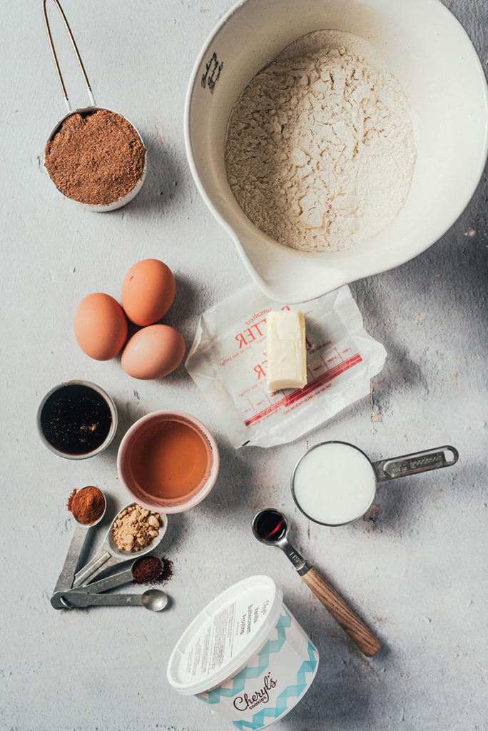 gingerbread cupcakes: ingredients
