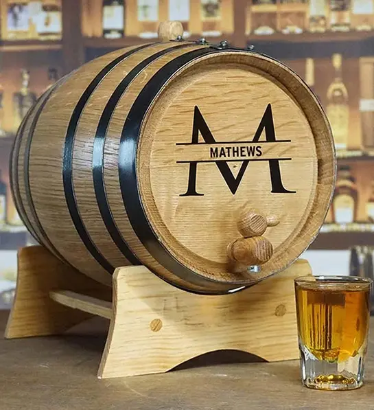 a photo of birthday gift for brother: whiskey barrel