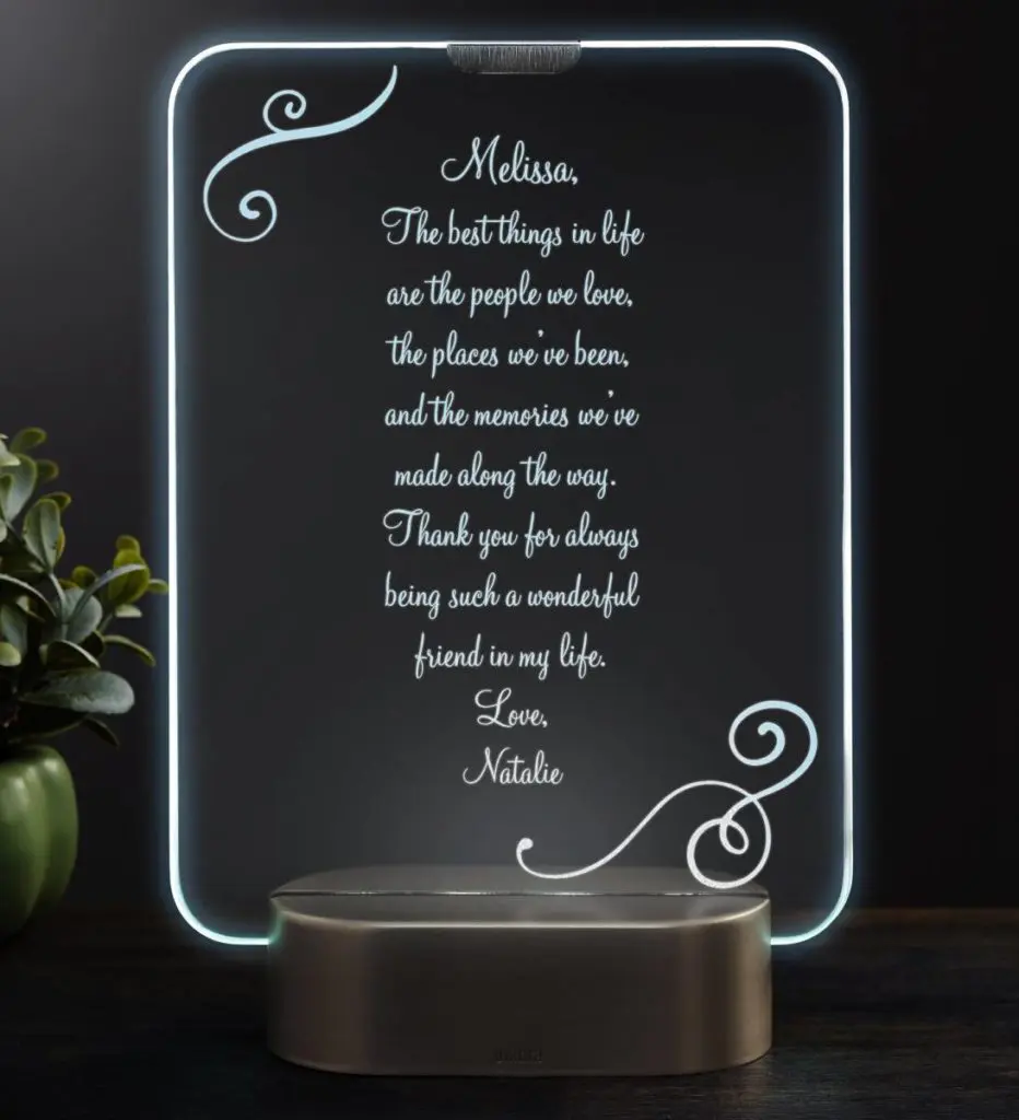 a photo of 30th birthday gifts: LED glass keepsake