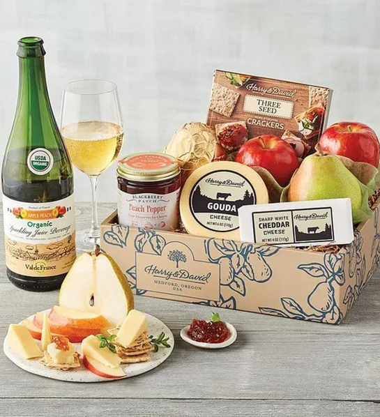 a photo of gifts for new moms: cheese and fruit toppers