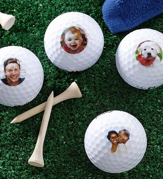 a photo of father's day gift ideas with personalized golf balls
