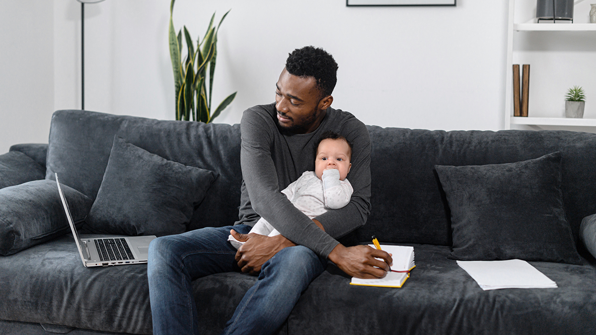 a photo of dad bra In with a dad and baby