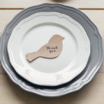 a photo of a thank you gift: plate with thank you message