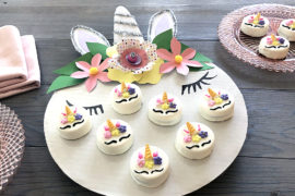unicorn decorations with unicorn party platter