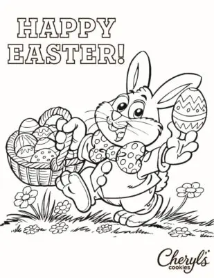 Happy Easter Printable Coloring Page