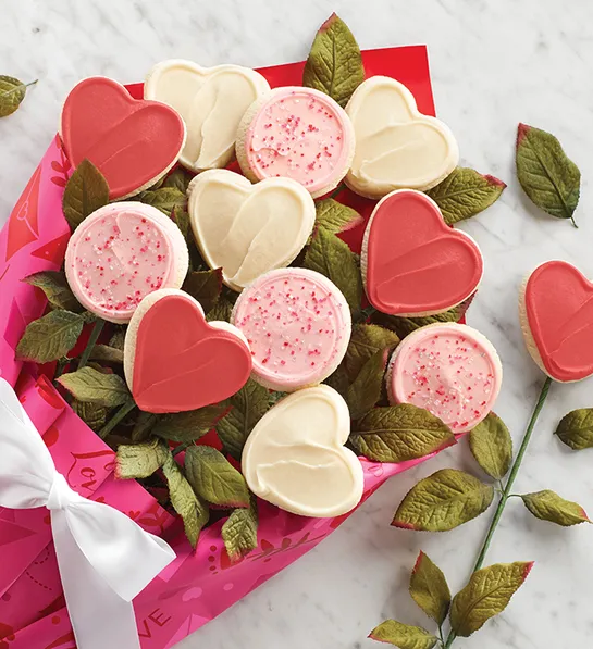 Long Stemmed Buttercream Frosted Cookie Flowers