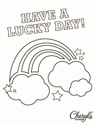 have a Lucky Day  Printable Coloring Page