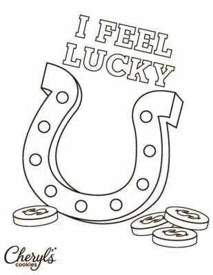 I Feel Lucky Printable Coloring Page