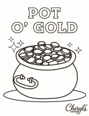 Pot O' Gold  Printable Coloring Page