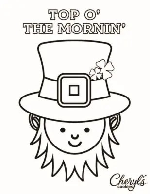 Top O' The Mornin  Printable Coloring Page