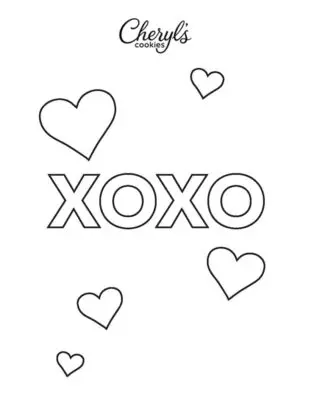 XOXO Valentines Printable Page