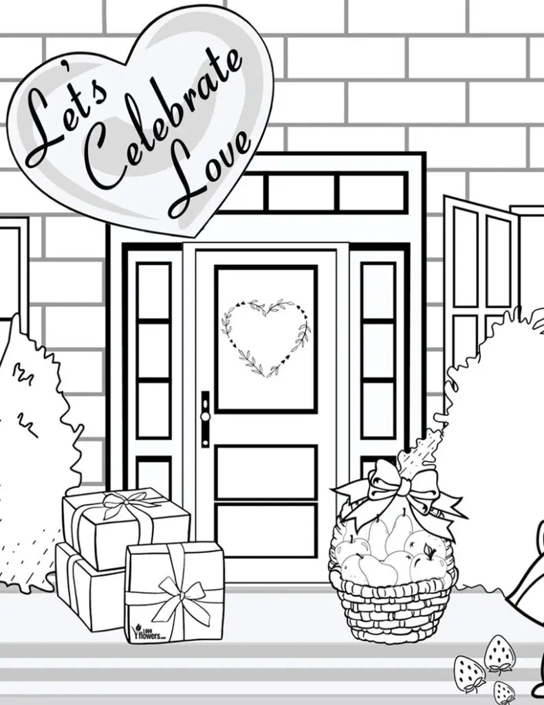 Lets Celebrate Love Valentines Printable Page
