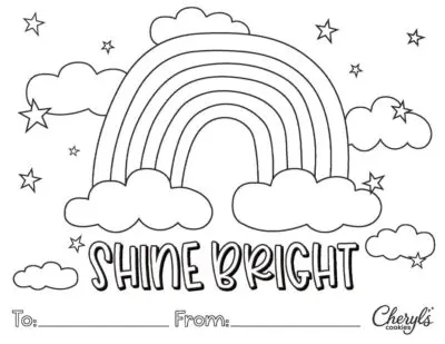 Cheryls Cookie Card Coloring Page Print