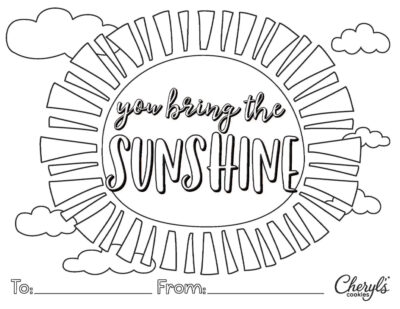 Cheryls Cookie Card Coloring Page Print