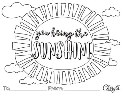 Cheryls Cookie Card Coloring Page Print