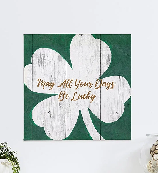 Luck Of The Irish Personalized Canvas Print