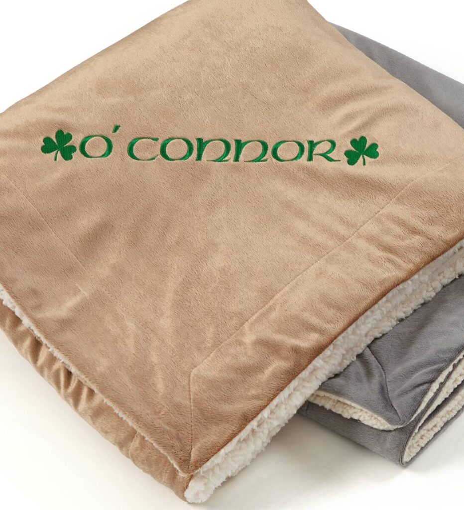 st. patricks day gift ideas with Irish Pride Embroidered Sherpa Blanket
