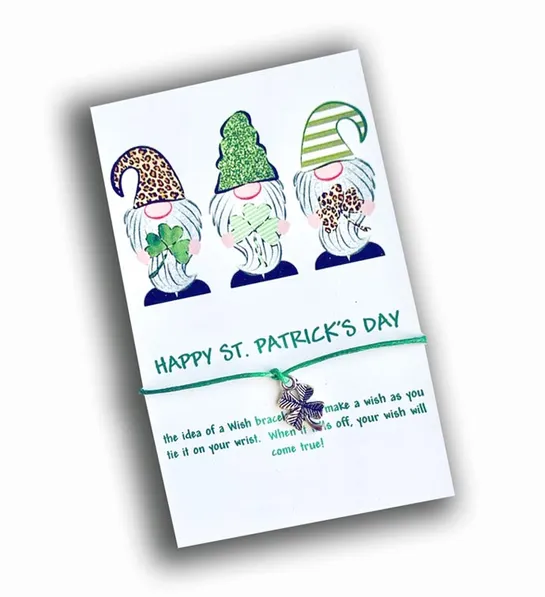 st. patricks day gifts with gnome bracelet