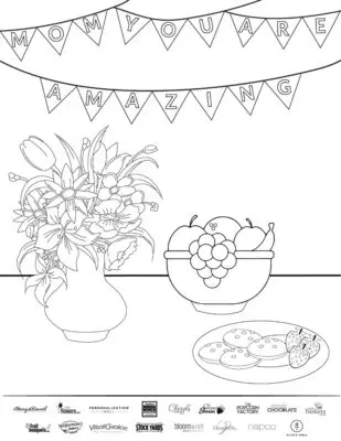 Mom You Are Amazing Printable Coloring Page