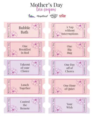 Mother's Day Printable Coupons
