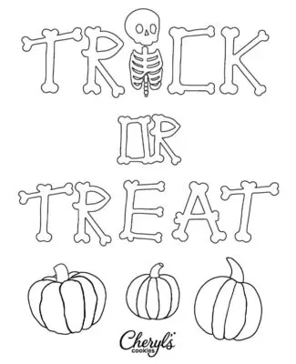 Trick or Treat Printable Coloring Page