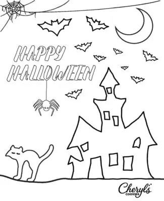 Happy Halloween Printable Coloring Page