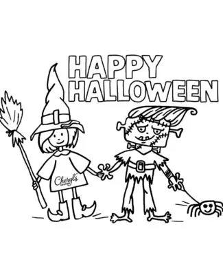 Happy Halloween Printable Coloring Page