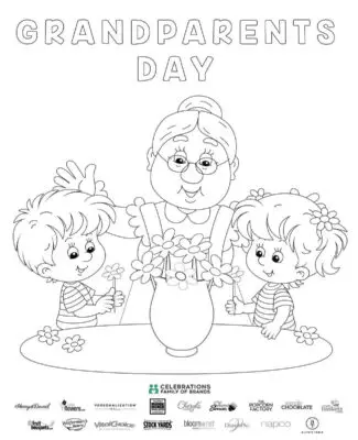 Grandparents Day Printable Coloring Page