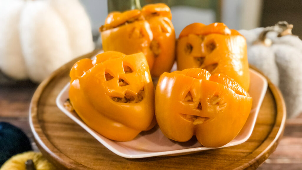 halloween hacks Jack o lantern peppers