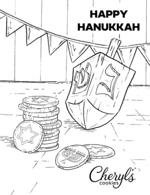 Cheryls Hanukkah Coloring Page Three