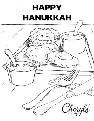 Happy Hanukkah Printable Coloring Page