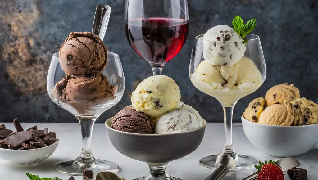 wine ice cream pairings hero