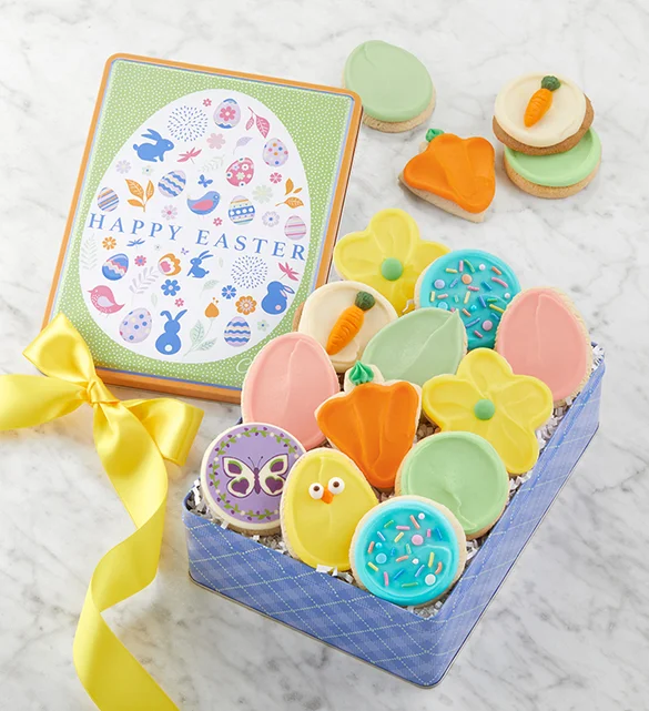 easter gifts cookie tin