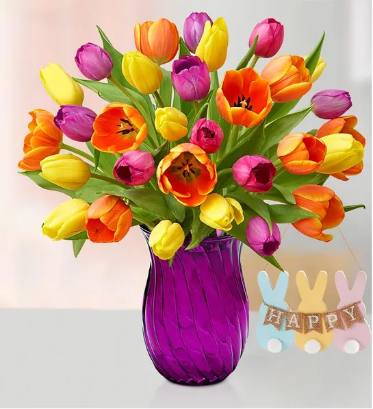 easter gifts easter tulips bouquet