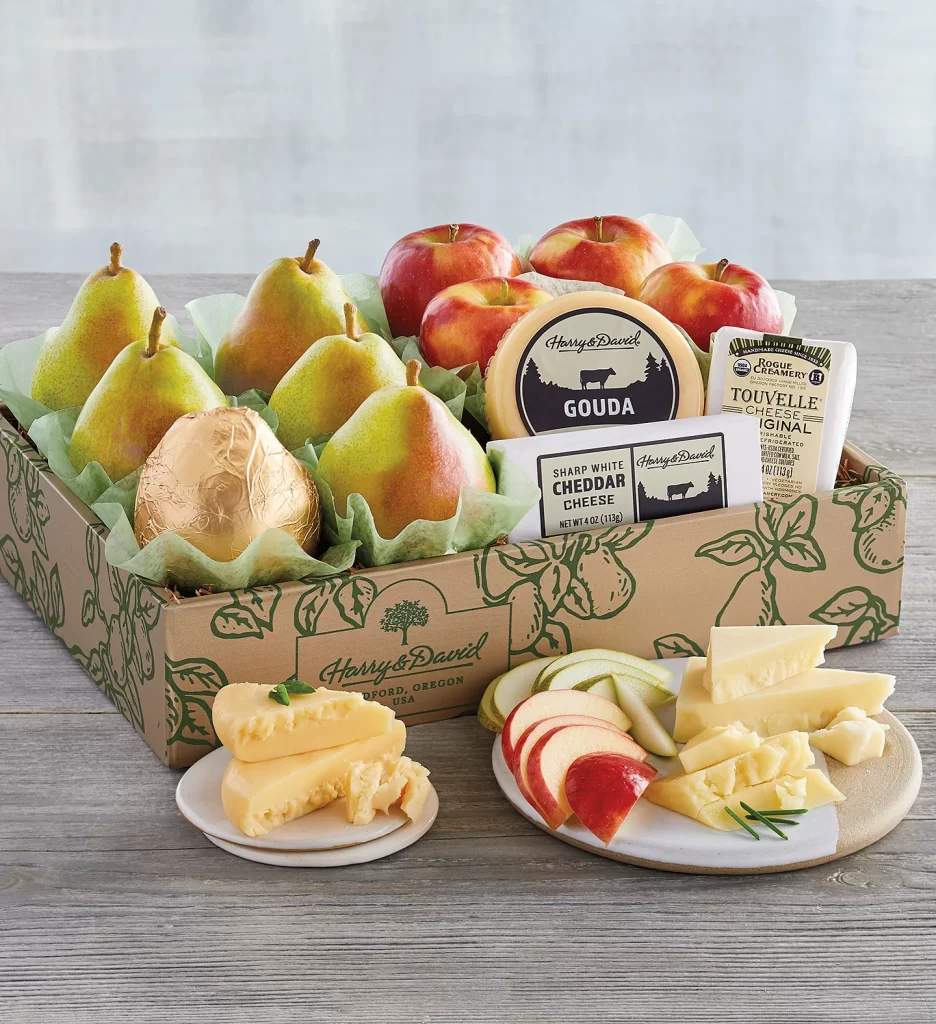 unique mothers day gifts deluxe pears apples cheese gift