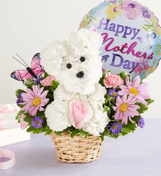 unique mothers day gifts precious pup bouquet